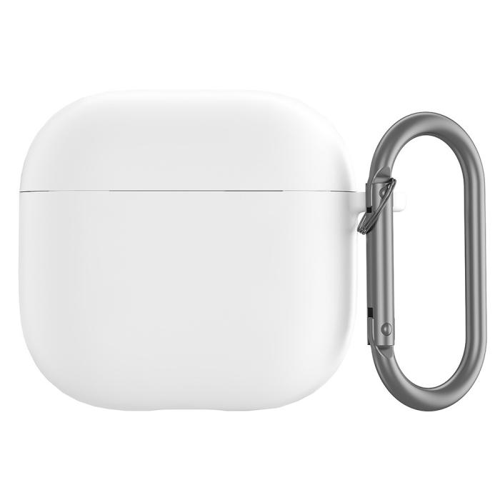 Bild 1, AirPods 4 Skal Med Karbinhake Silikon Vit