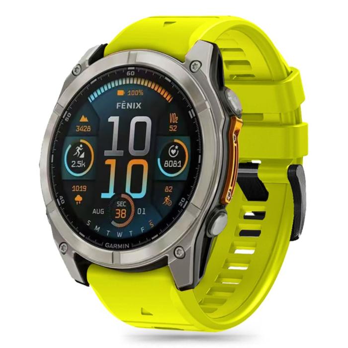 Bild 1, Tech-Protect Garmin Fenix 51 mm Armband Silicone Line Lime