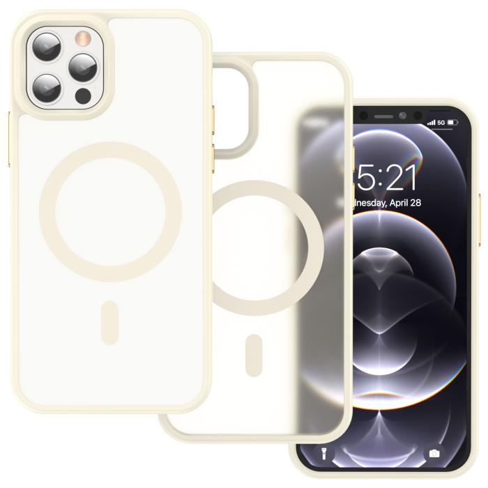 Bild 2, ColorPop iPhone 12 Pro Max Skal CH MagSafe Matt Off White