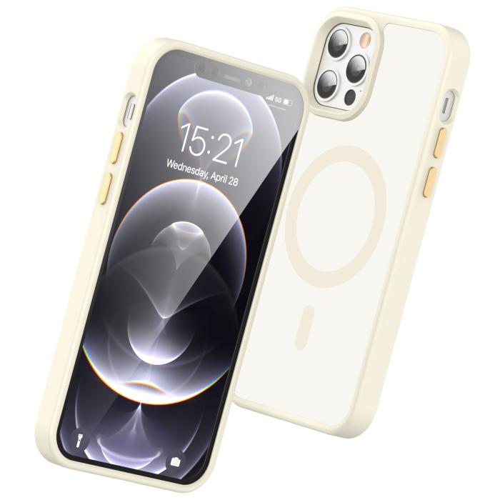 Bild 3, ColorPop iPhone 12 Pro Max Skal CH MagSafe Matt Off White