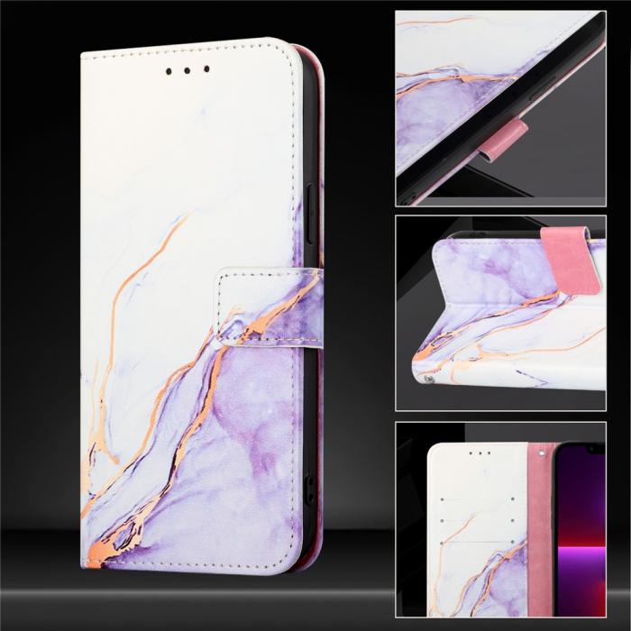 Bild 5, Google Pixel 10/10 Pro / 9/9 Pro Fodral Marmor Vit / Lila