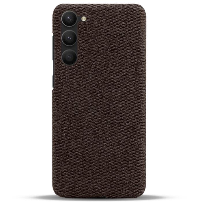 Bild 3, Samsung Galaxy S24 Plus Slim Tygbelagt Skal Brun