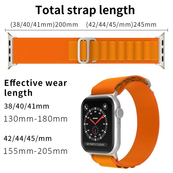 Bild 4, Apple Watch 42/44/45/49 mm Armband Alpine Pro Loop Orange
