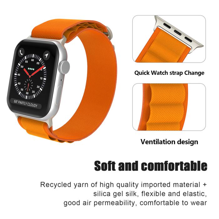 Bild 5, Apple Watch 42/44/45/49 mm Armband Alpine Pro Loop Orange