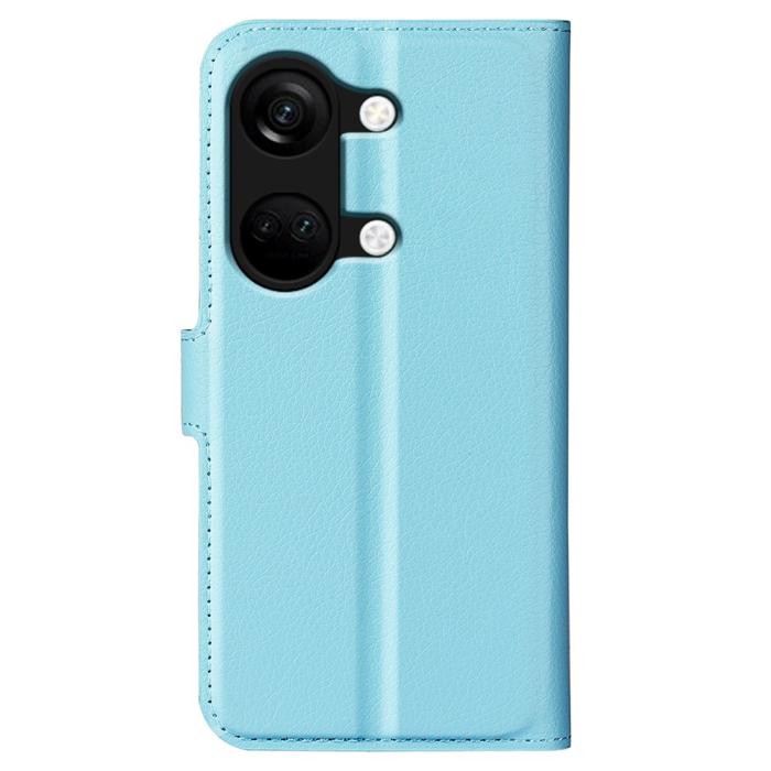 Bild 6, OnePlus Nord 3 5G Fodral Litchi Textur Ljus Blå