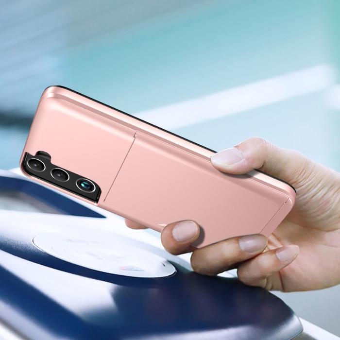 Bild 2, Samsung Galaxy S22 Plus Skal Hybrid Med Kortfack Roséguld