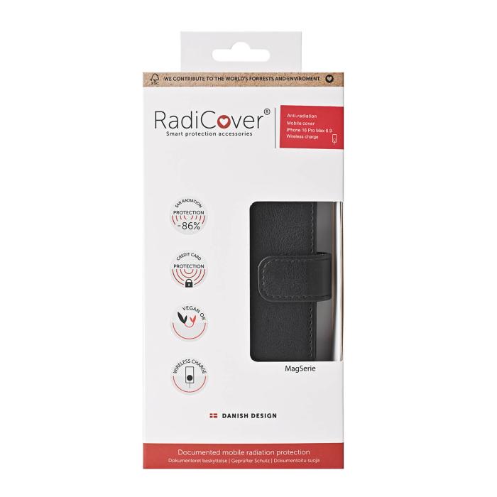 Bild 6, Radicover iPhone 16 Pro Max Fodral MagSafe Strålningsskydd Svart
