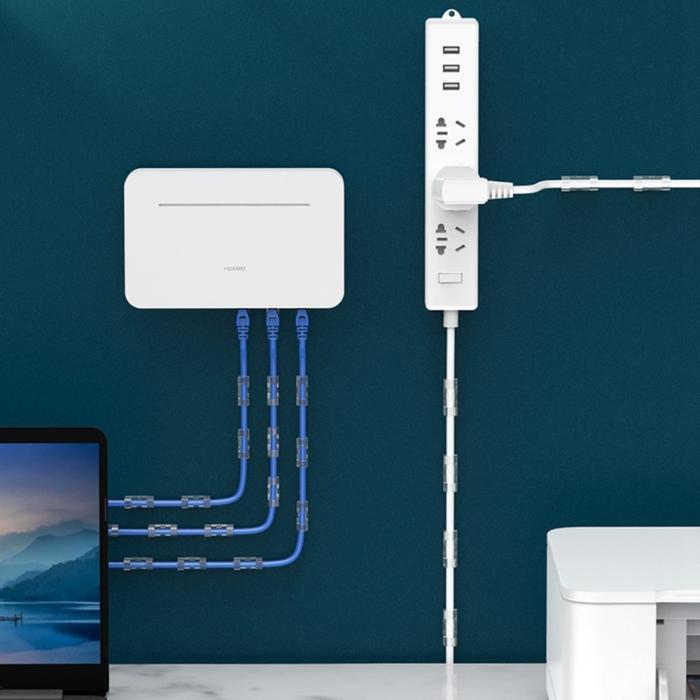 Bild 2, CableCreation 50-PACK Självhäftande Kabelklämmor