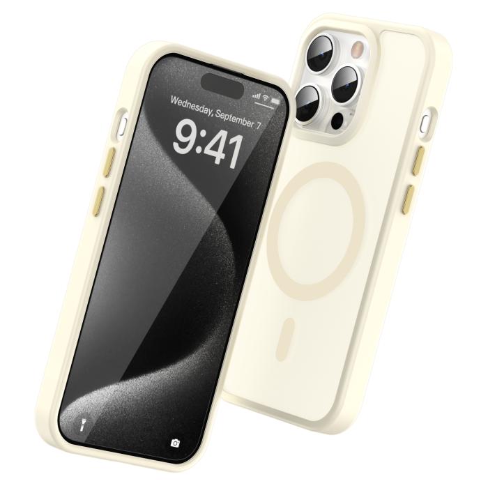 Bild 3, ColorPop iPhone 15 Pro Skal CH MagSafe Matt Off White