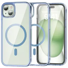 ColorPop iPhone 15 Plus Skal CH MagSafe Transparent/Ljus Bl&aring;