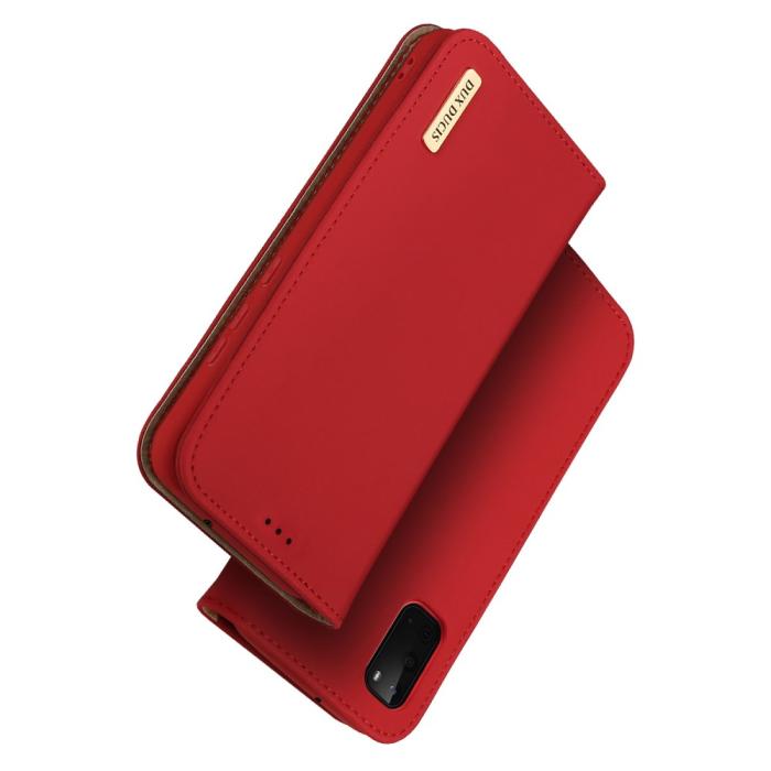 Bild 2, Samsung Galaxy S20 - DUX DUCIS Wish Äkta Läder Fodral - Röd