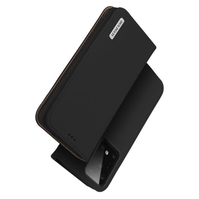 Bild 2, Samsung Galaxy S20 Ultra - DUX DUCIS Wish Äkta Läder Fodral - Svart