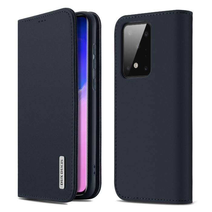 Bild 1, Samsung Galaxy S20 Ultra - DUX DUCIS Wish Äkta Läder Fodral - Blå
