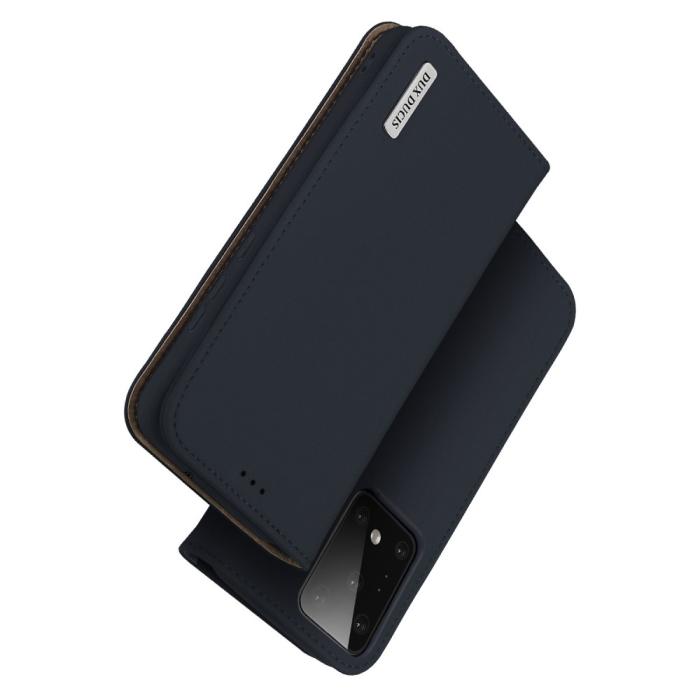 Bild 2, Samsung Galaxy S20 Ultra - DUX DUCIS Wish Äkta Läder Fodral - Blå