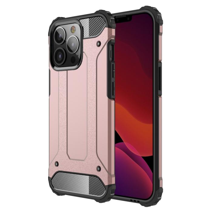 Bild 1, iPhone 13 Pro - Shockproof Hybrid Skal - Roséguld