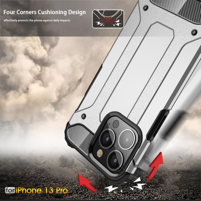 Bild 2, iPhone 13 Pro - Shockproof Hybrid Skal - Blå