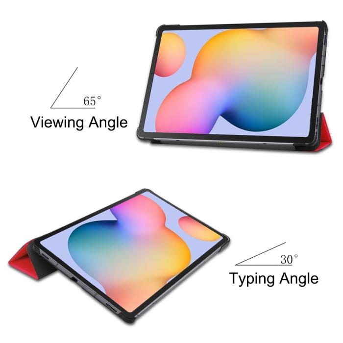 Bild 3, Samsung Galaxy Tab S6 Lite - Tri-Fold Fodral - Röd