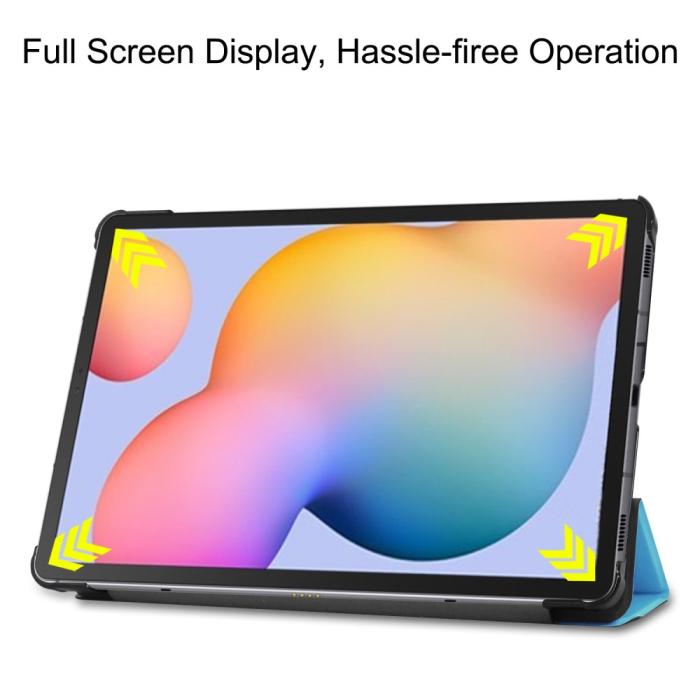 Bild 4, Samsung Galaxy Tab S6 Lite - Tri-Fold Fodral - Ljus Blå