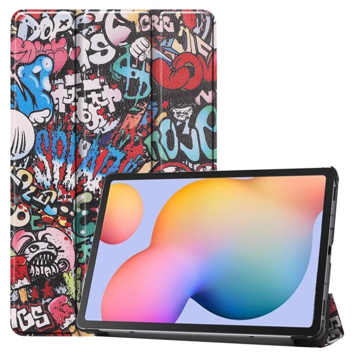 Bild 1, Samsung Galaxy Tab S6 Lite - Tri-Fold Fodral - Graffiti