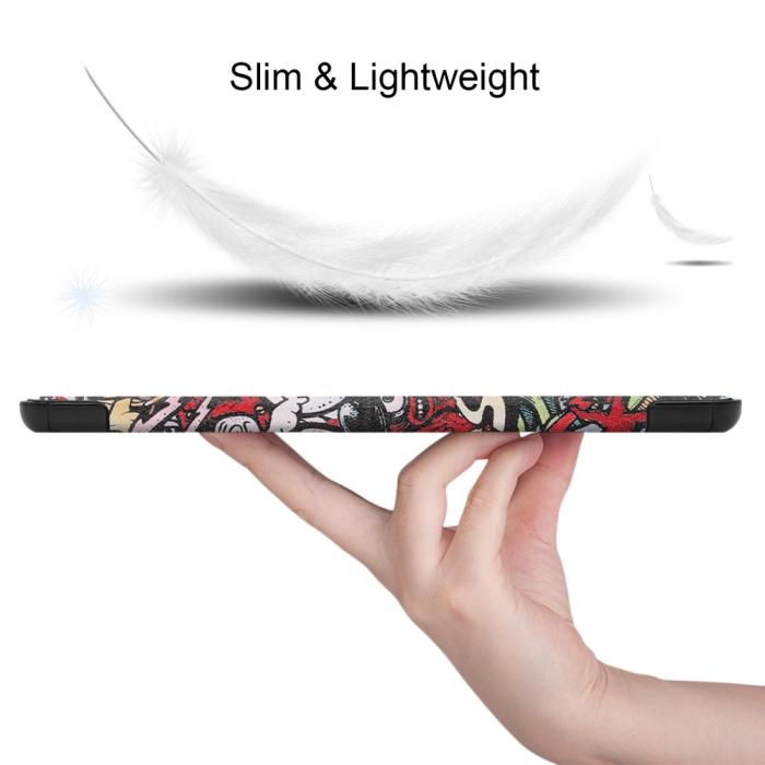 Bild 2, Samsung Galaxy Tab S6 Lite - Tri-Fold Fodral - Graffiti