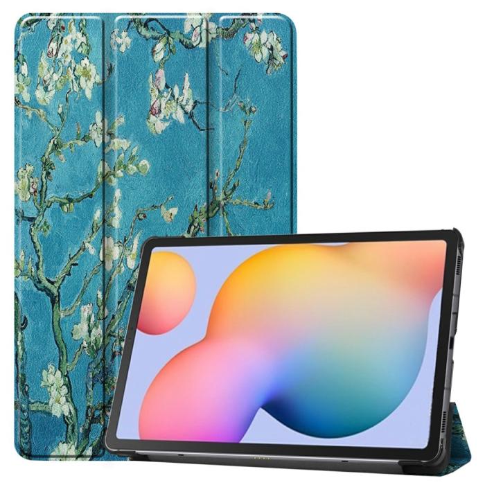 Bild 1, Samsung Galaxy Tab S6 Lite - Tri-Fold Fodral - Peach Blossom