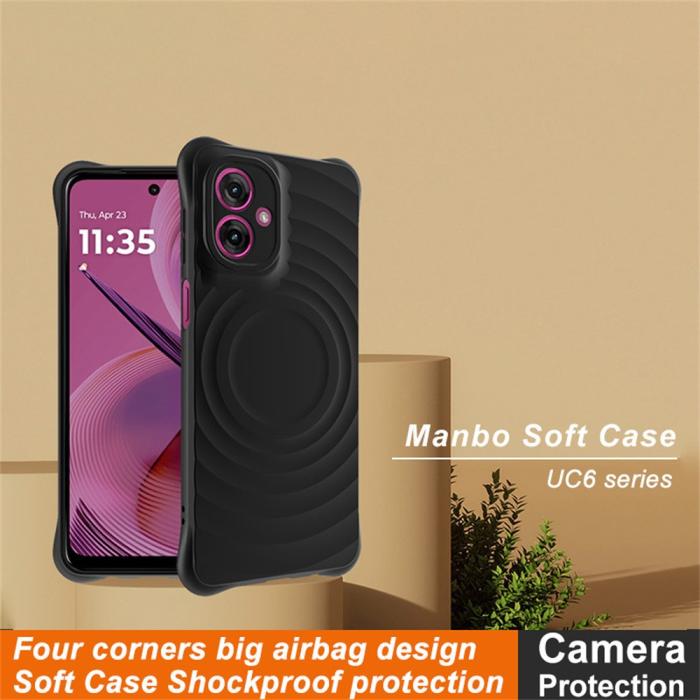 Bild 2, IMAK Motorola Moto G55 5G Skal Waterdrop Matt Svart