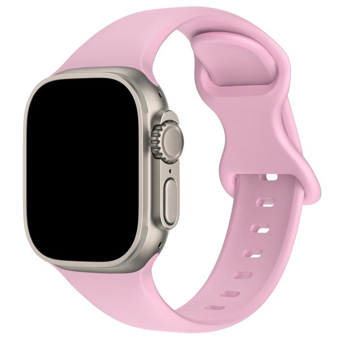 Bild 2, Silikon Armband Butterfly Apple Watch 42/44/45/49 mm (S/M) Lavender