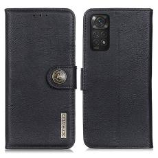 KHAZNEH Xiaomi Redmi Note 11 4G Fodral Läder Svart