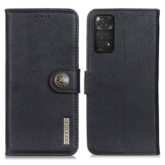 Bild 1, KHAZNEH Xiaomi Redmi Note 11 4G Fodral Läder Svart