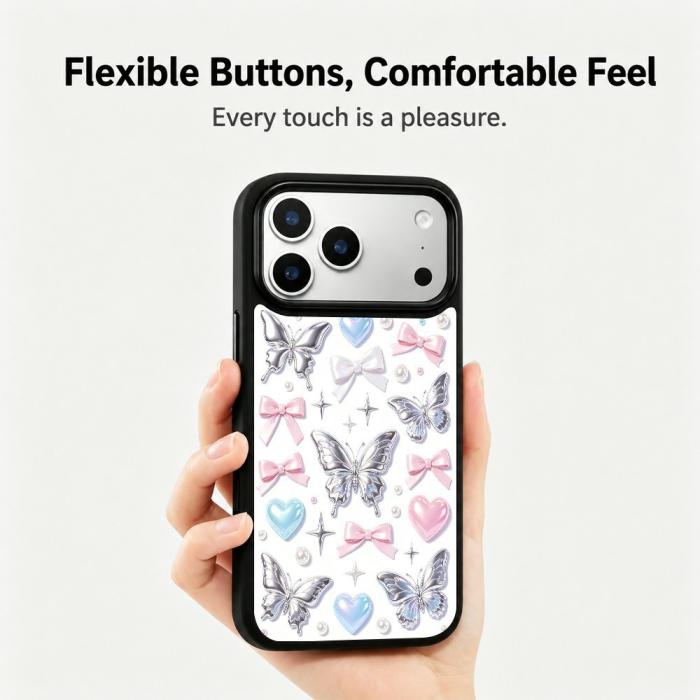 Bild 2, iPhone 18 Pro Max/17 Pro Max Skal MagSafe UV-Mönster Fjärilar