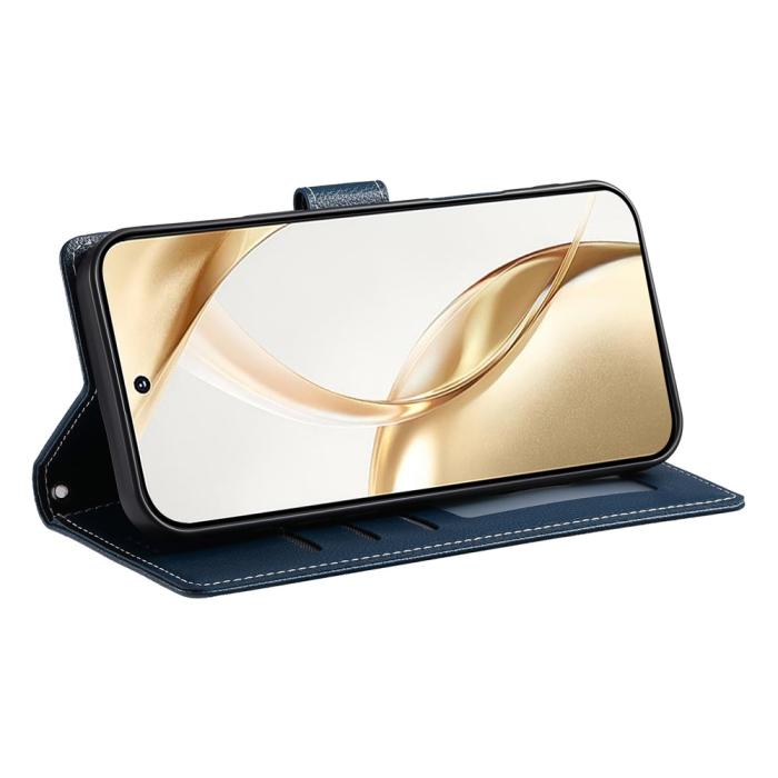 Bild 3, Xiaomi 17T Fodral Litchi Läder Mörk Blå