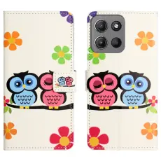 Motorola Moto G86 Power/G86 5G Fodral Med Tryck Ugglor