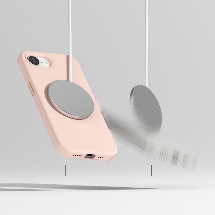 Bild 5, Ringke iPhone 17e / 16e Skal MagSafe Silikon Pink Sand