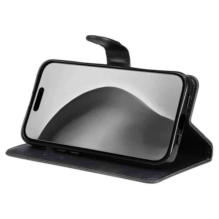 Bild 4, iPhone 16 Pro Max Fodral Läder Svart