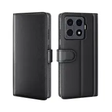 Xiaomi 15T Pro Fodral Premium &Auml;kta L&auml;der Svart