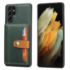 Samsung Galaxy S22 Ultra Skal Med Plånboksfunktion Grön