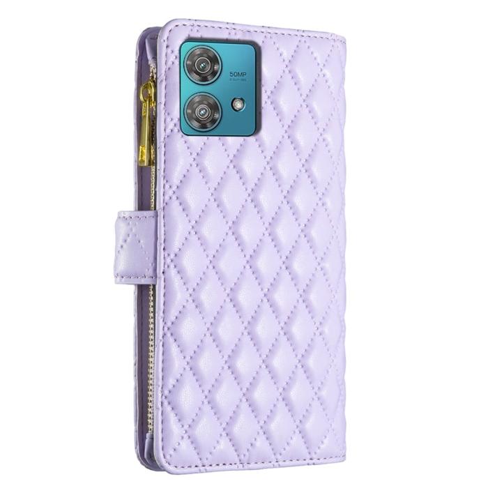 Bild 6, Motorola Edge 40 Neo 5G Fodral Multifunktionell Diamond Lila