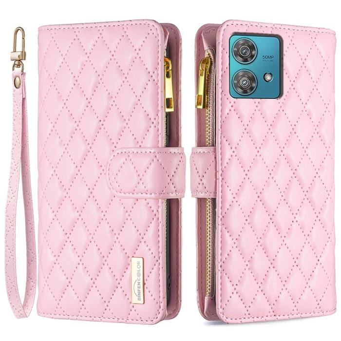 Bild 1, Motorola Edge 40 Neo 5G Fodral Multifunktionell Diamond Rosa