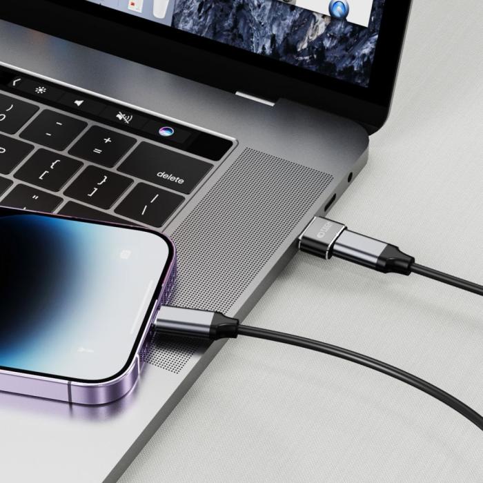 Bild 2, Tech-Protect USB-A 2.0 till USB-C Adapter Svart