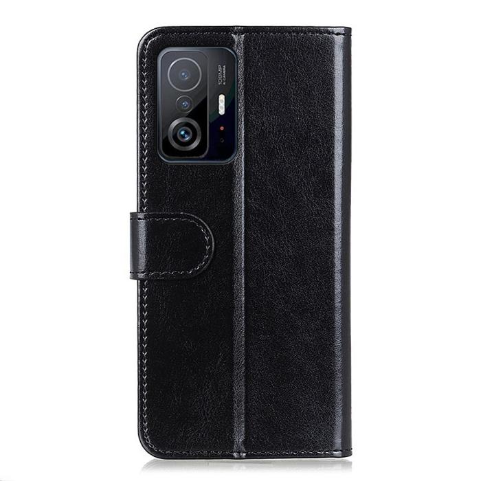 Bild 3, Xiaomi 11T / 11T Pro Fodral Crazy Horse Läder Svart