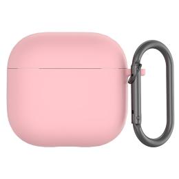 AirPods 4 Skal Med Karbinhake Silikon Ljus Rosa