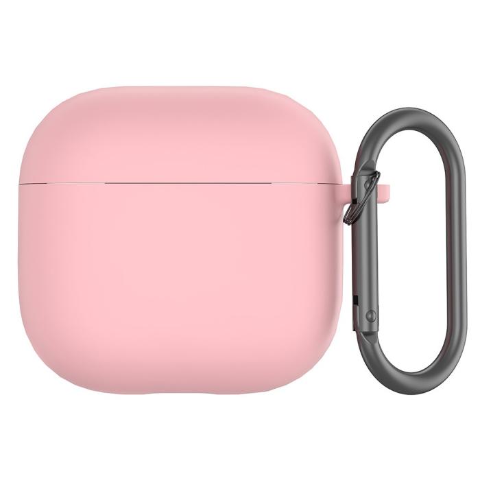 Bild 1, AirPods 4 Skal Med Karbinhake Silikon Ljus Rosa