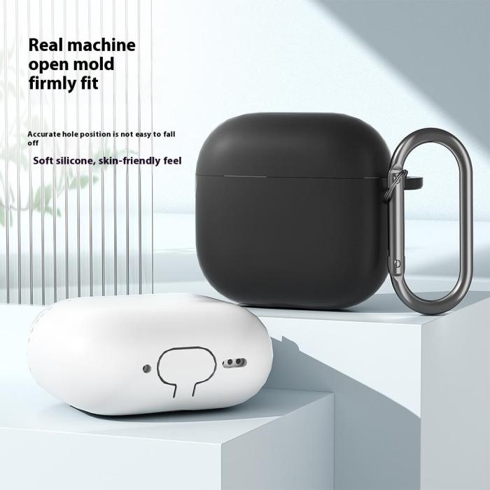Bild 2, AirPods 4 Skal Med Karbinhake Silikon Ljus Rosa