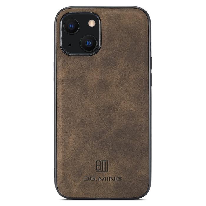Bild 2, DG.MING iPhone 13 Skal Läderbelagt Mörk Brun