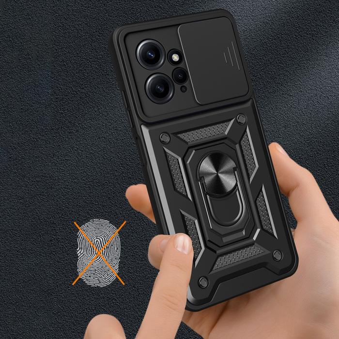 Bild 5, Xiaomi Redmi Note 12 4G Skal Camshield Ring Hybrid Roséguld