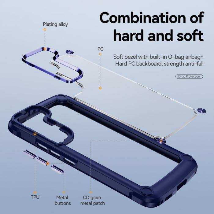 Bild 4, Samsung Galaxy S23 Plus Skal Shockproof Hybrid Blå