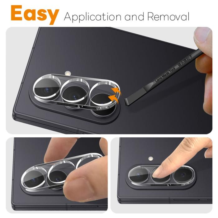 Bild 4, NORTHJO Galaxy Z Fold 8 Ultra 2-PACK Linsskydd Härdat Glas