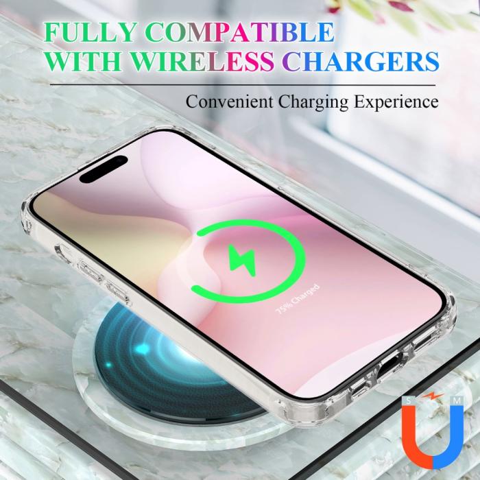 Bild 2, iPhone 17e / 16e Skal MagSafe TPU / Akryl Transparent