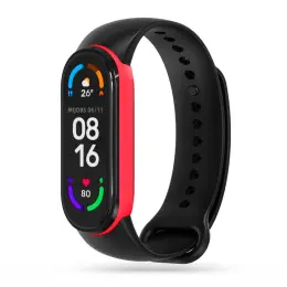 Tech-Protect Xiaomi Mi Smart Band 5 / 6 / 7 Armband Iconband Svart/Röd