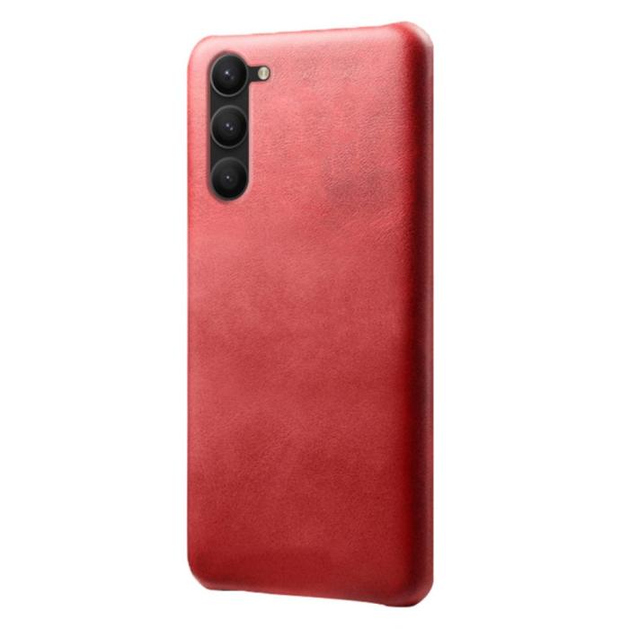 Bild 2, Samsung Galaxy S24 Plus Läderbelagt Skal Röd